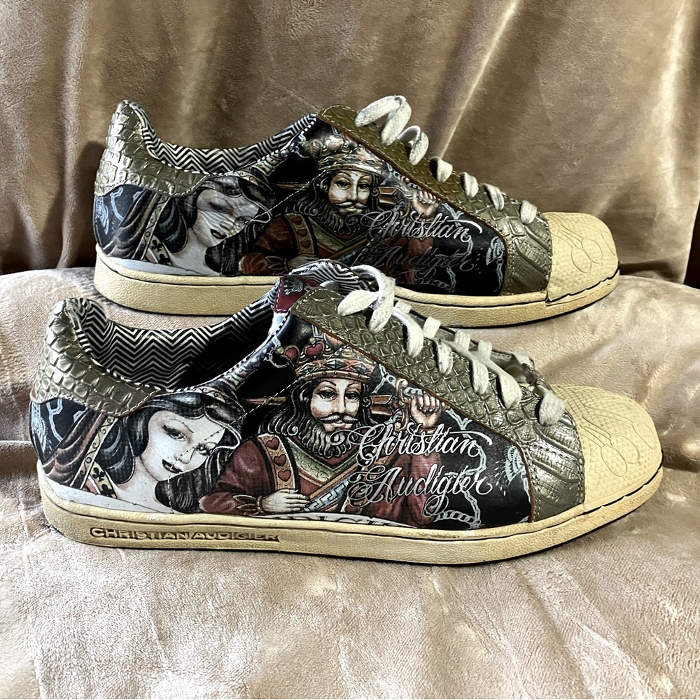 Men’s Vintage Christian Audigier Crown Shoes